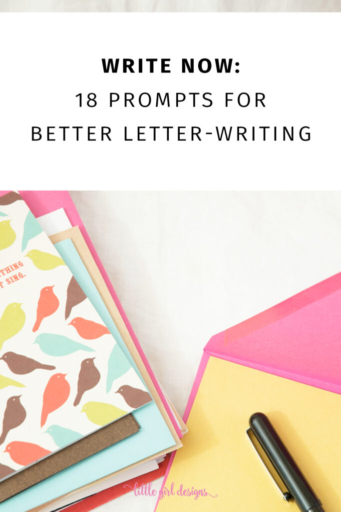 write now: 18 letter writing prompts