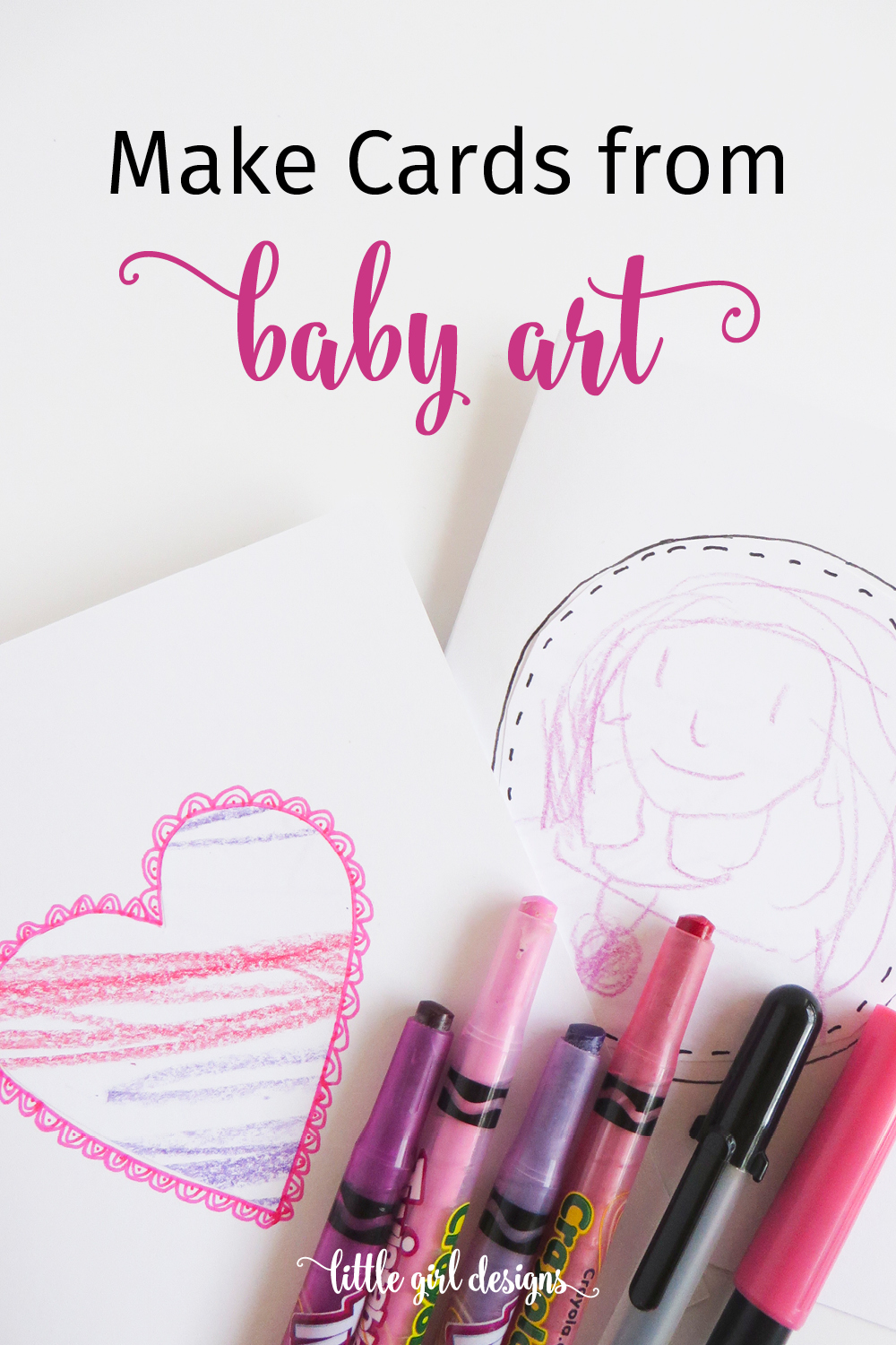 How to transform your baby scribbles into sweet works of art to give to Nana. Perfect for Mother's Day, Valentine's Day, and birthdays. Love these!