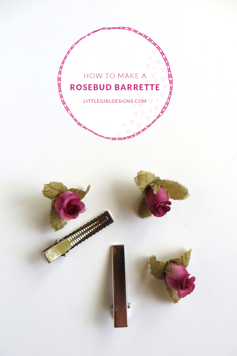 How to Make a Rosebud Barrette