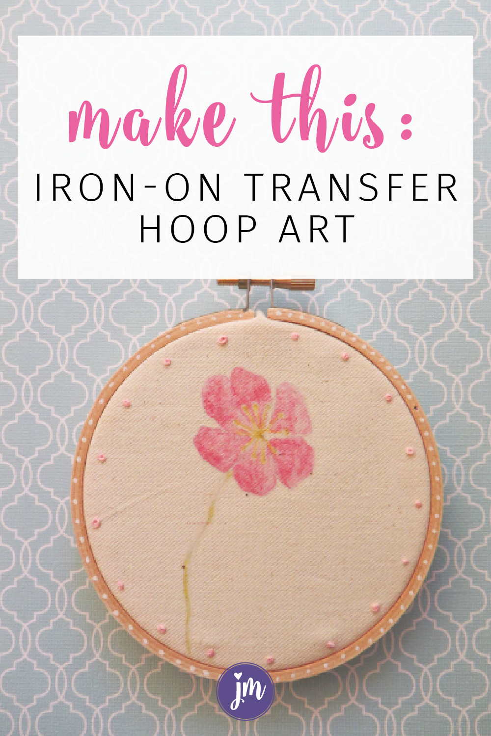 Iron-on Transfer Hoop Art