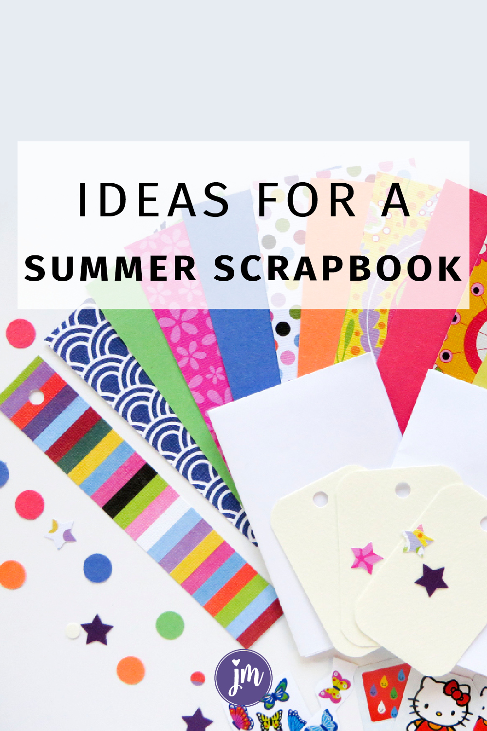 Make a summer scrapbook with these fun ideas! This is a great and simple project for kids to put together. I used to make these every summer with my mom!