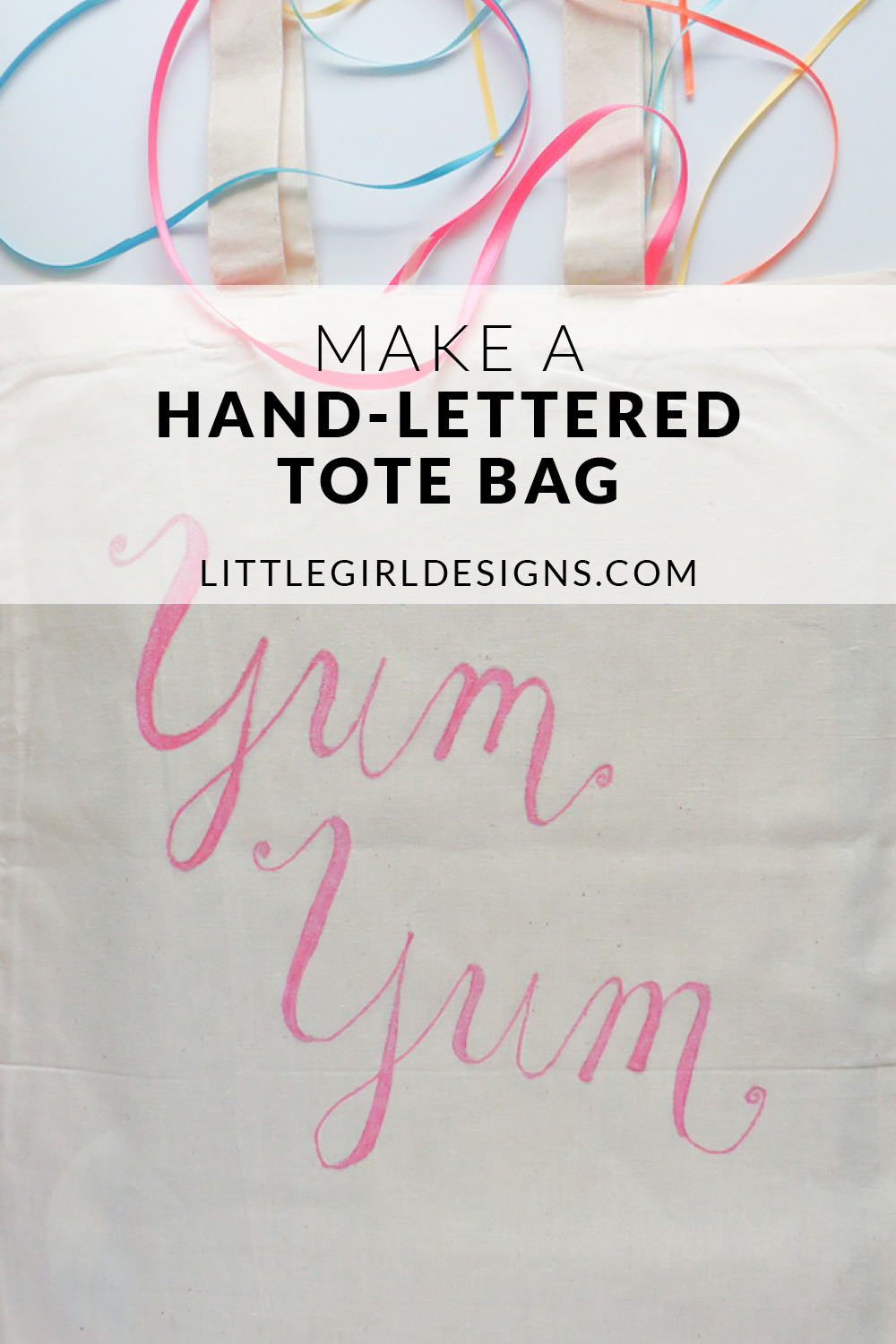 Use this tutorial to whip up a cute hand-lettered tote bag in minutes! You don't even have to know how to do calligraphy to make this! This tutorial is the perfect weekend project and would make a great gift too! :)