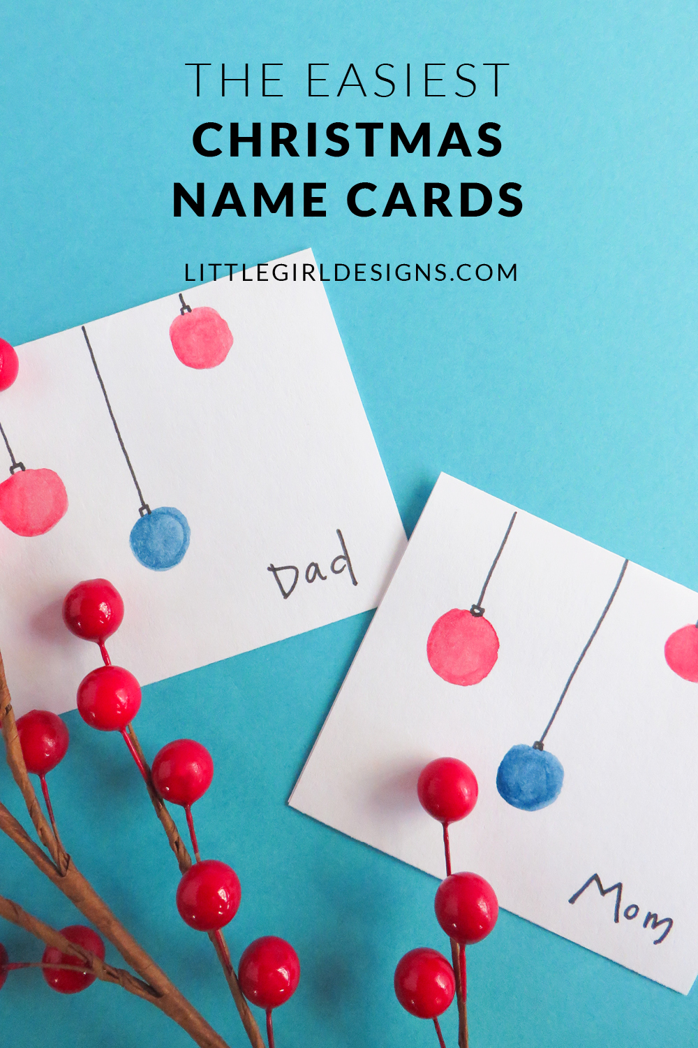 The Easiest Christmas Name Cards Ever