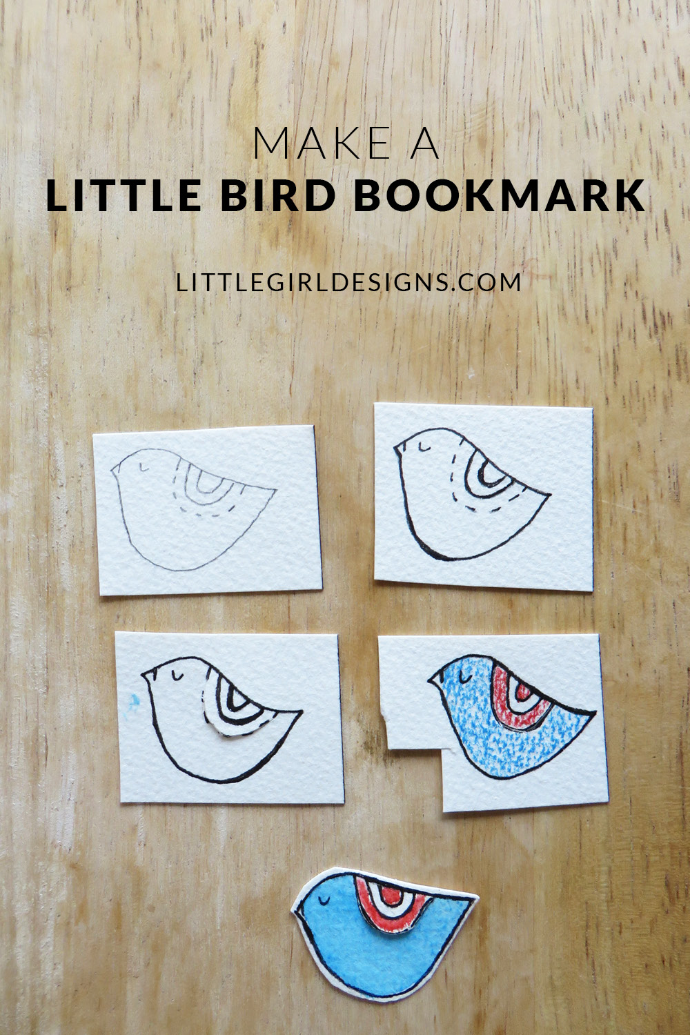 Make a Little Bird Bookmark