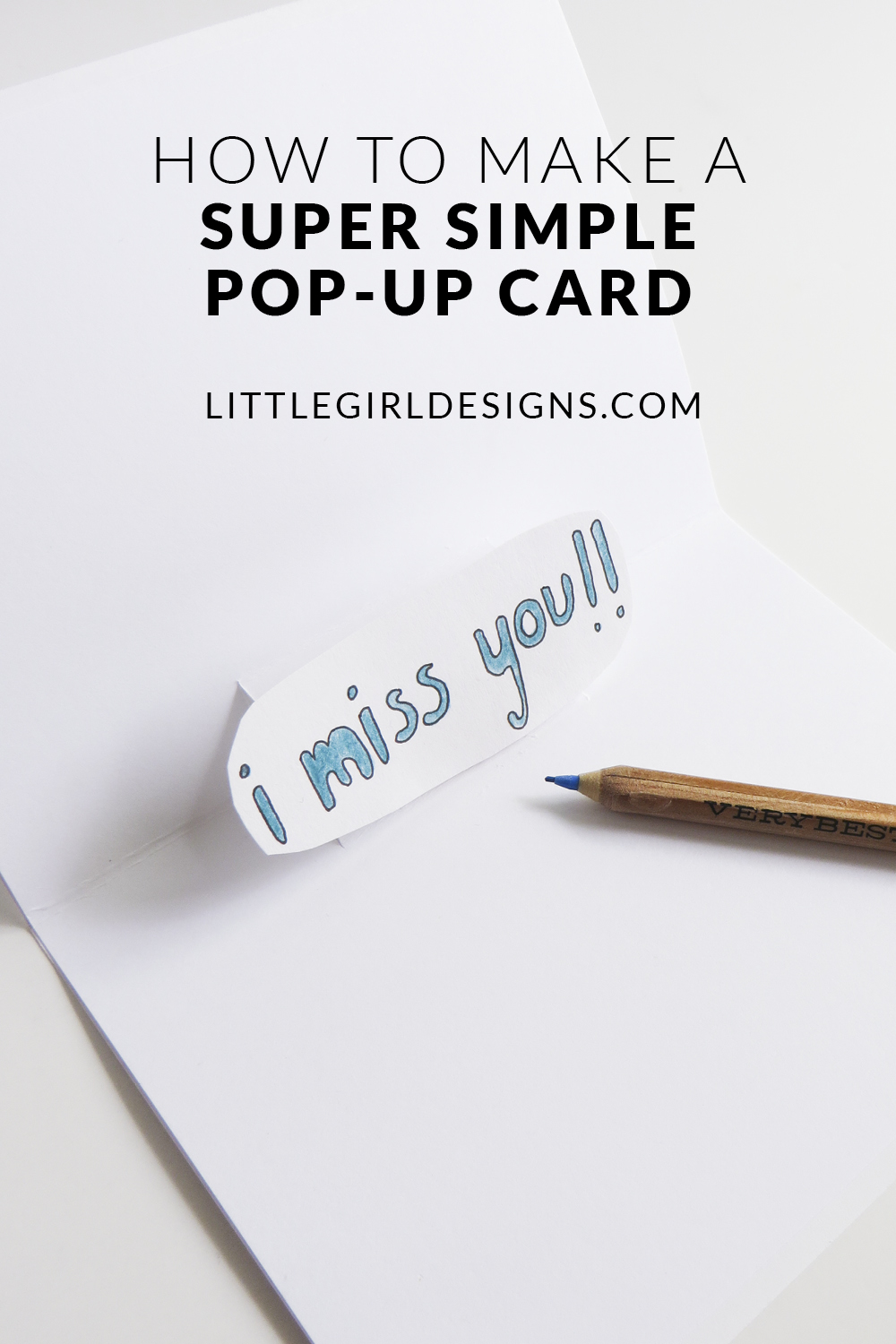 Have you ever wanted to make a pop-up card but they look too difficult? This is a great tutorial on how to make a simple pop up card that takes minimal supplies and skills. And you'll love the cute result!