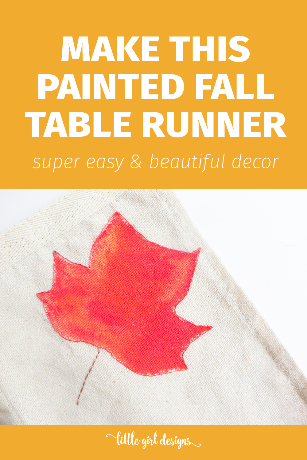 Painted Fall Table Runner