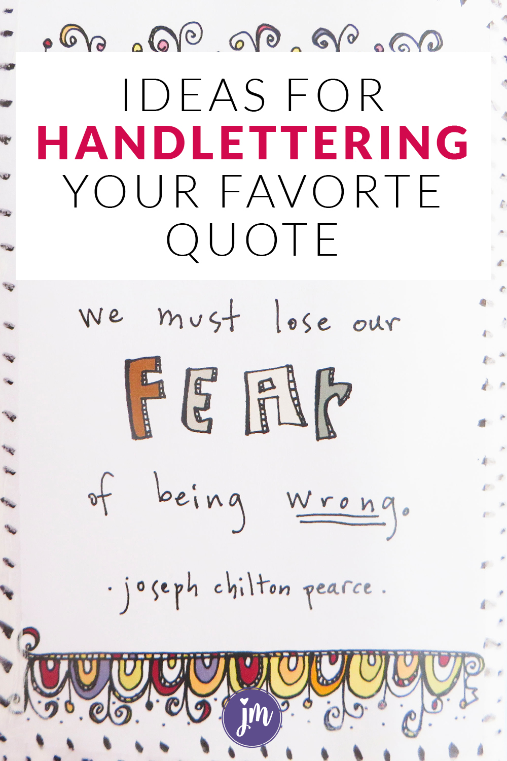 Have you ever tried faux handlettering? It's way easier than you think! Here are a bunch of ideas and styles to try when you want to fancy up a quote in your bullet journal or art journal!