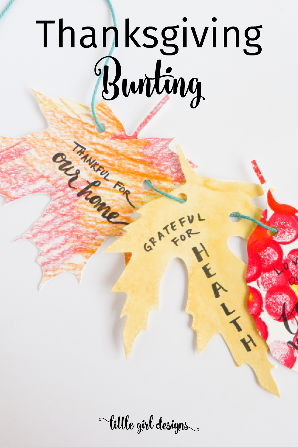 Make this Thanksgiving bunting with your family this year. This crafter shares several variations on how to make this work, and it's such a great tradition to do together!