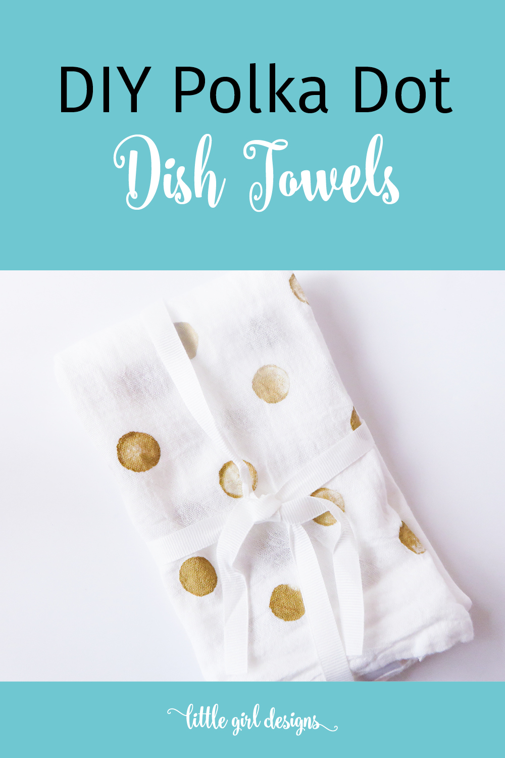 DIY Polka Dot Dish Towels