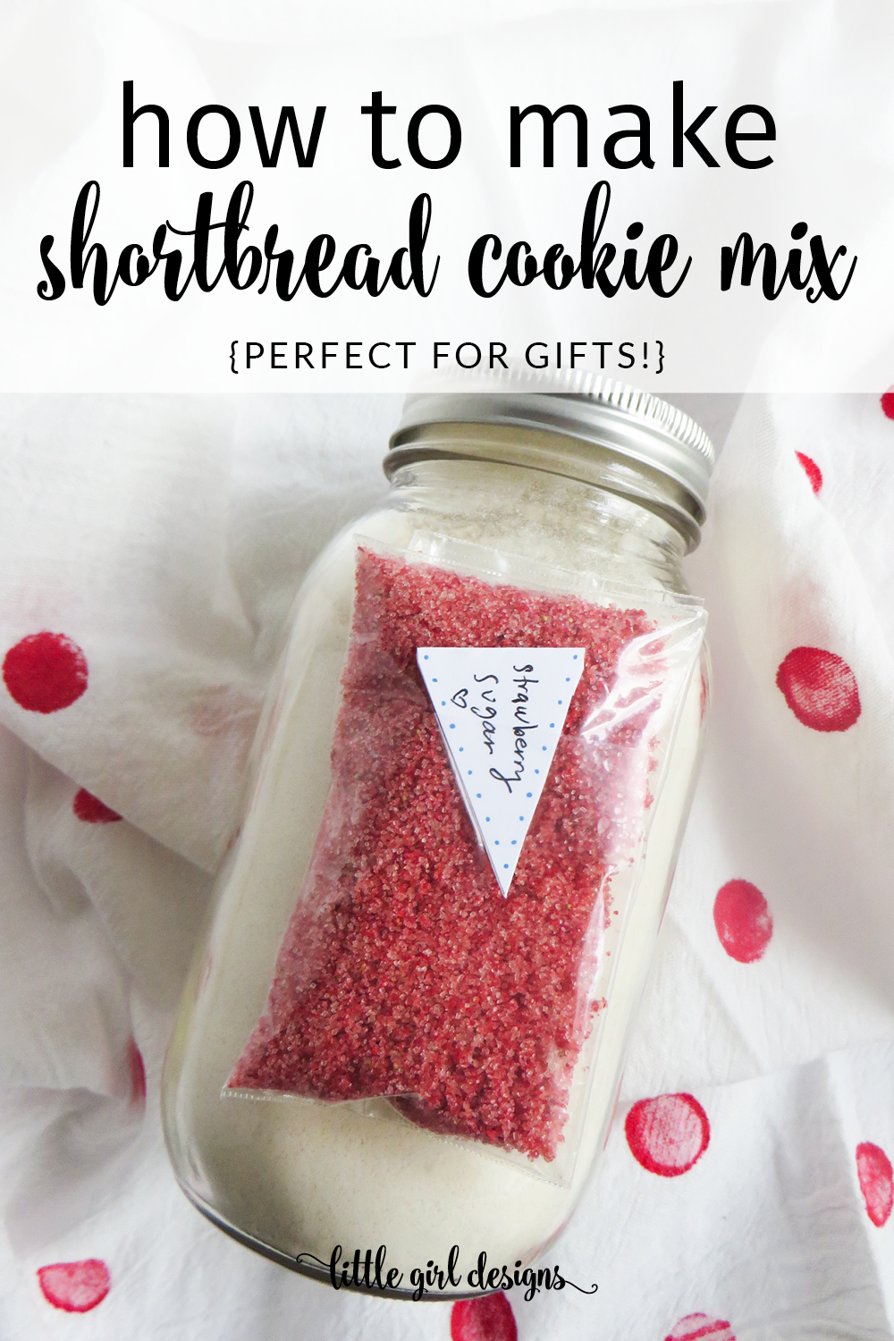 This shortbread cookie mix is such an easy mason jar gift idea! You just need a few ingredients too!