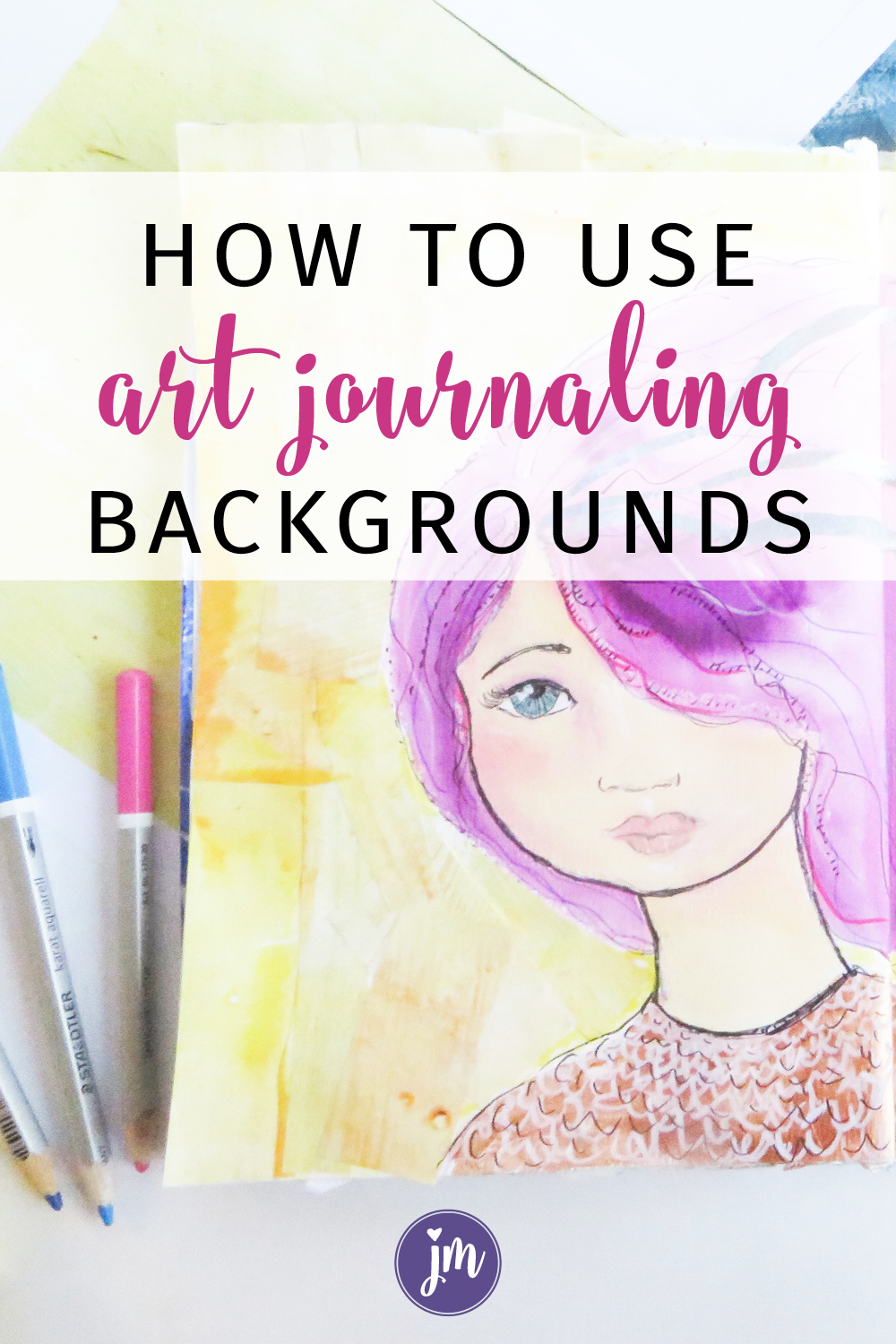 How to Use Printable Backgrounds for an Art Journal